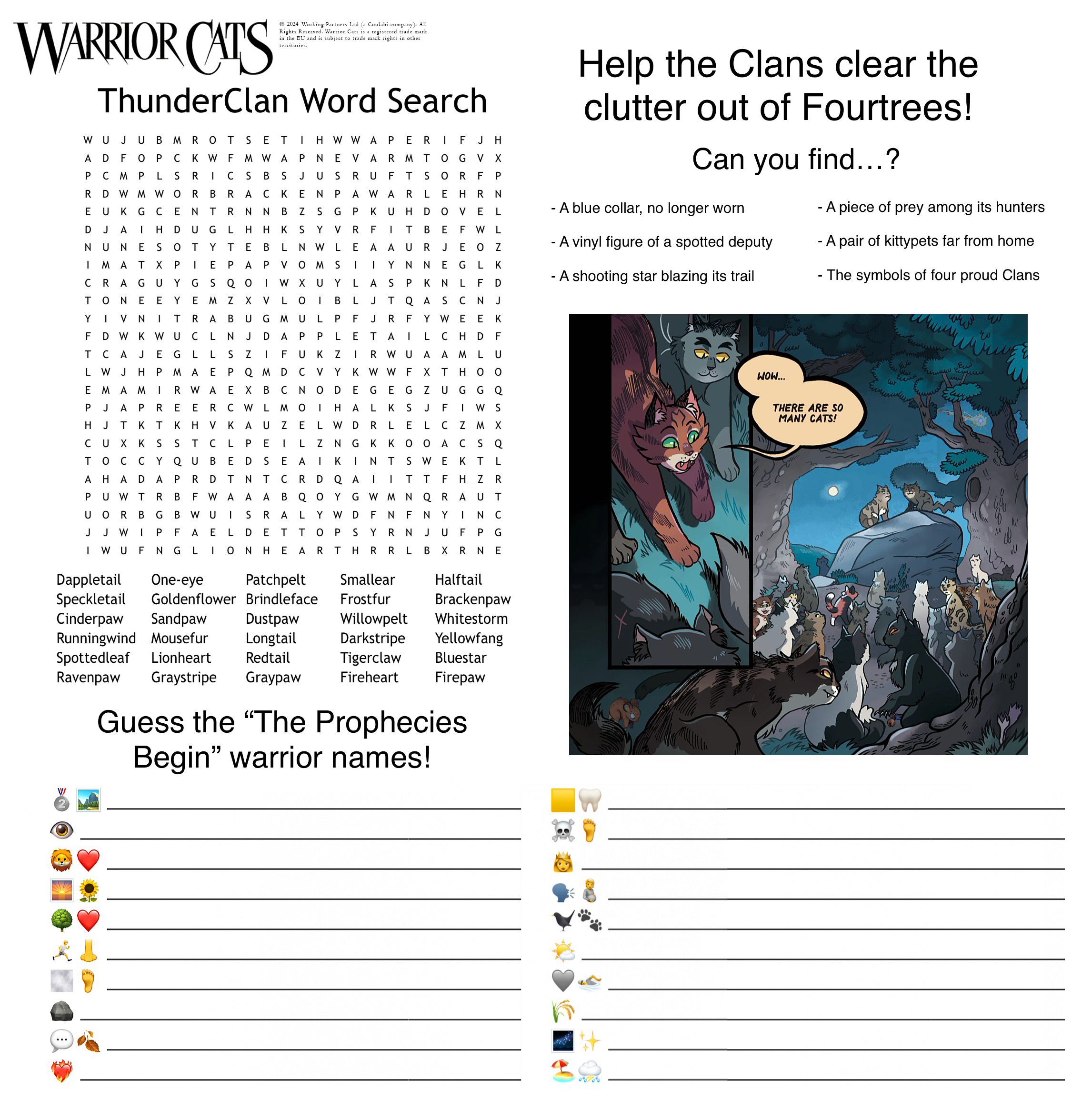 New The Prophecies Begin activity sheet